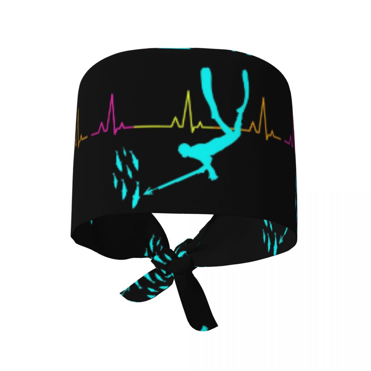 Fishing Hat - หมวกสครับลายหัวใจสำหรับนักดำน้ำยิงปลา หมวกแพทย์ หมวกผ่าตัด หมวกพยาบาลแบบปรับได้สำหรับทันตแพทย์