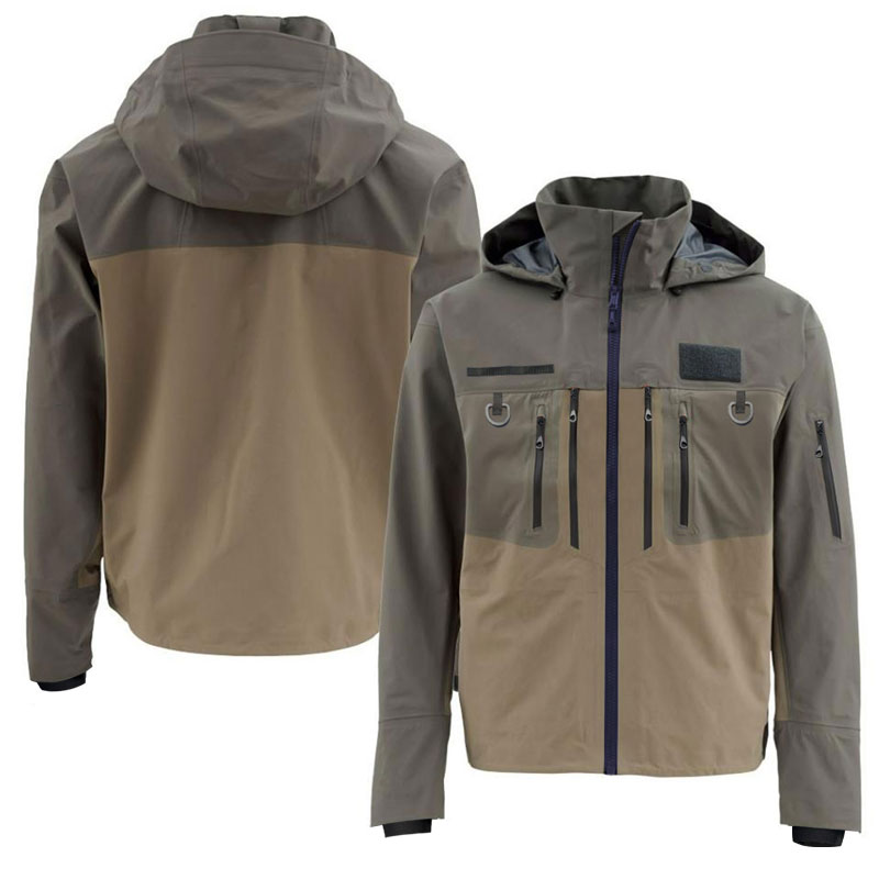 Fishing Jacket Waterproof - เสื้อแจ็กเก็ตลุยน้ำสำหรับตกปลา, เสื้อแจ็กเก็ตกันน้ำ4ชั้นระบายอากาศได้ดีทนทานทนทานเสื้อกันน้ำเสื้อสำหรับพายเรือคายัคเดินป่าล่าสัตว์
