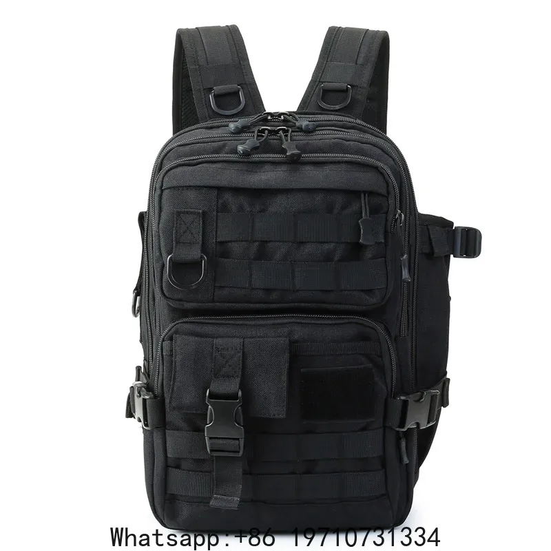 Fishing Backpack - กระเป๋าเป้สะพายหลังกันน้ำ 1000D สำหรับใส่อุปกรณ์ตกปลา กระเป๋าสะพายไหล่คู่ สำหรับกิจกรรมกลางแจ้ง ตกปลา
