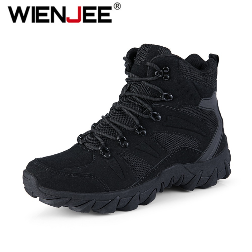Fishing Boots - รองเท้าบูทฝึกยุทธวิธีรุ่นปรับปรุงสำหรับผู้ชาย เหมาะสำหรับกิจกรรมกลางแจ้ง ตั้งแคมป์ ทนทานต่อการสึกหรอ ตอบสนองรวดเร็ว เดินป่า