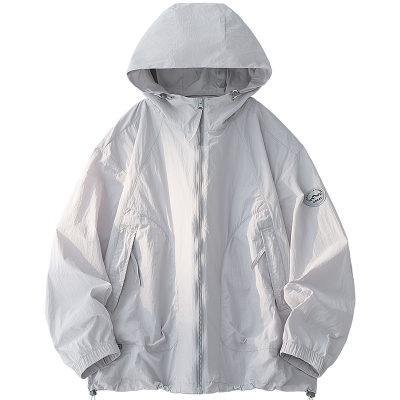 Fishing Jacket Waterproof - เสื้อแจ็คเก็ตกันแดด UPF50+ สำหรับผู้ชาย มีฮู้ด ซิปบางพิเศษ กระเป๋าซิป