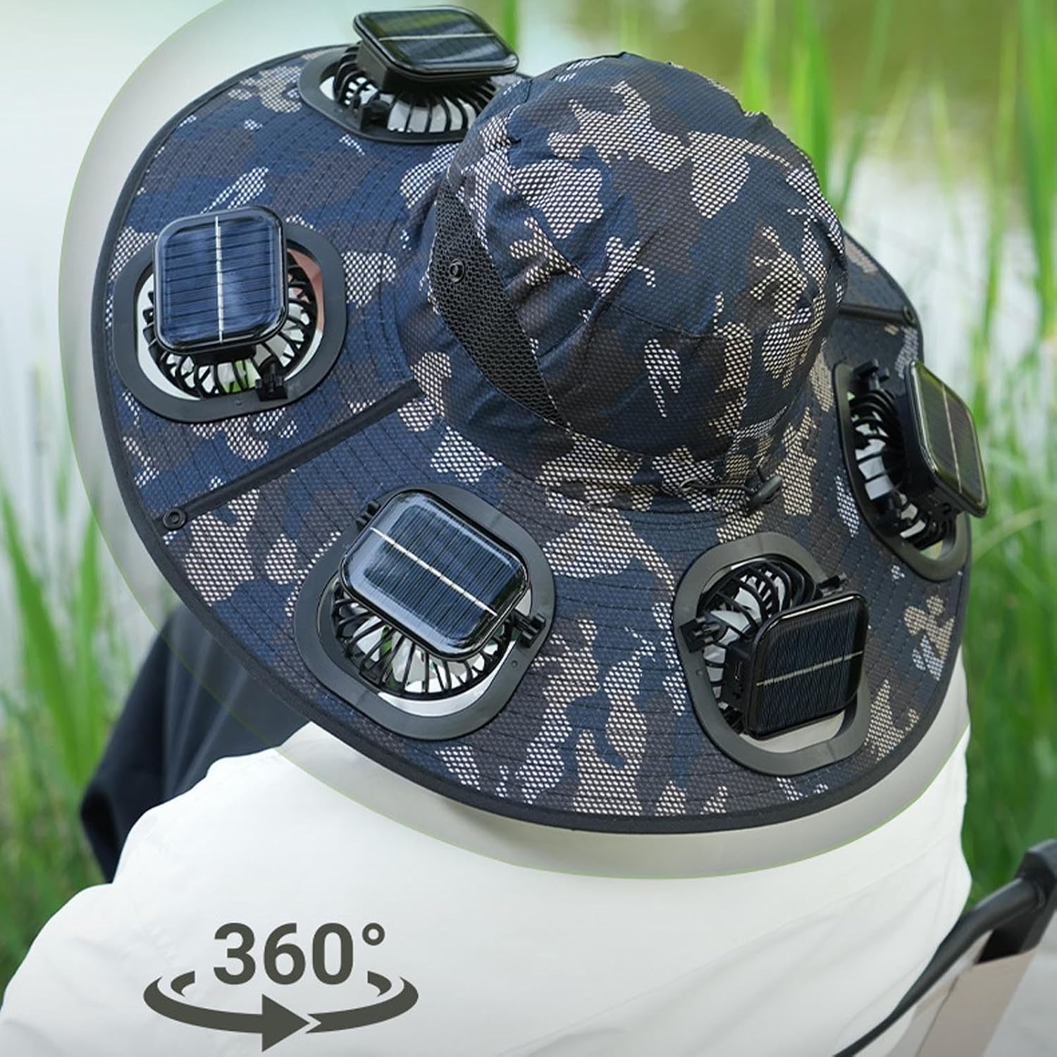 หมวกพัดลมพลังงานแสงอาทิตย์ 6 ใ - Fishing Hat บทวิจารณ์และราคา