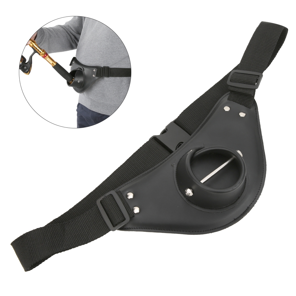 เข็มขัดคาดเอวหนัง PU สีดำ ปรับ - Fishing Belt บทวิจารณ์และราคา