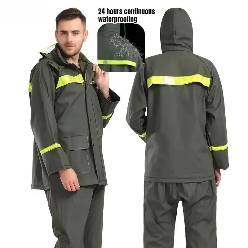 ชุดเสื้อกันฝนและกางเกงกันฝนแบบ - Fishing Rain Suit บทวิจารณ์และราคา